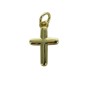 Croix de cou baton petit modele, doree superieur H. 1,2 cm.