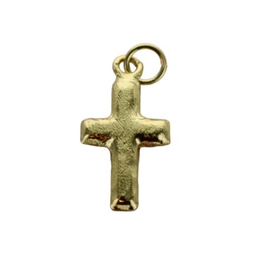 Croix de cou doree superieur H. 1,8 cm.