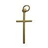 Croix de cou baton, doree superieur H. 2,3 cm.