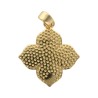 Croix de cou carree en coquille d eau douce doree superieur H. 2 cm.