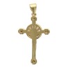 Croix de cou doree superieur en zirconium, avec Christ  H. 2,5 cm.