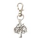 Porte-cles arbre de vie, avec fermoir mousqueton pivotant L. 6 cm.