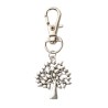 Porte-cles arbre de vie, avec fermoir mousqueton pivotant L. 6 cm.
