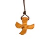 Croix de Taizé en bois d olivier H. 2,7 cm avec cordon 70 cm.