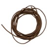 Cordon en cuir de couleur marron Ø 2 mm - longueur 80 cm.