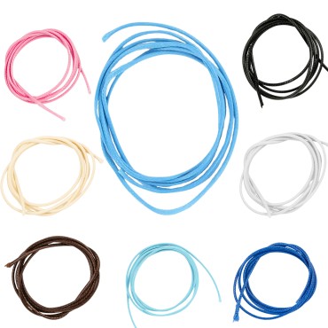 Cordon en polyester lissé de couleur Ø 1,5 mm - longueur 80 cm.