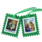 Scapulaire en tissus de saint Joseph avec explication H. 4,5 x 5 cm. Sachet individuel.