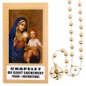 Chapelet de dévotion du saint sacrement avec notice explicative, livre en sachet individuel.