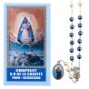 Chapelet de dévotion de Notre-Dame de la Charité grains nacres avec notice explicative, livre en sachet individuel.