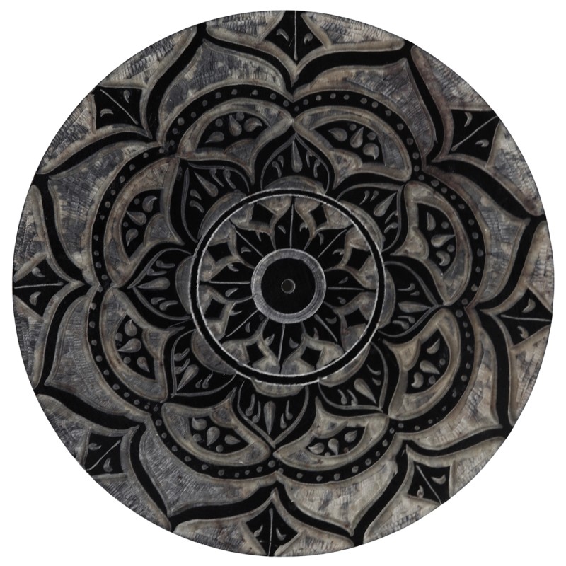 Brûle-encens en stéatite décorée pour bâtonnets, Ø 9 cm. Livré en boîte individuelle.