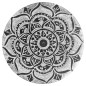 Brûle-encens en stéatite décorée pour bâtonnets, Ø 9 cm. Livré en boîte individuelle.