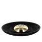 Brûle-encens en métal avec dôme doré pour bâtonnets, Ø 9 cm. Boîte de 2.