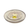 Brûle-encens rond en bois style brûlé avec éléphant, pour bâtonnets ou cônes, Ø 10 cm. Boîte de 2.