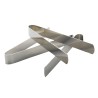 Pince a charbon en acier inoxydable, longueur 12 cm - BOITE DE 3