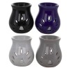 Brule parfum en ceramique. H 8 cm Ø 6 cm. Boite presentoir de 20 pieces couleurs assorties.