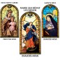 Autocollant Transparent "vitrail" sans prière de saint H. 5,1 x 3,1 cm pour veilleuse 20/24 heures
