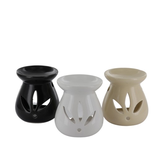 Brule parfum ceramique H. 8cm diam 7cm couleur assortie - boite de 12