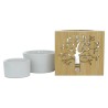 Brule parfum en bois avec arbre de vie ajoure. Taille H. 11 cm x 9.50 cm