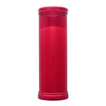 Bougie rouge d'extérieur, H.190mm Ø 64 - durée environ 4 jours et 8heures