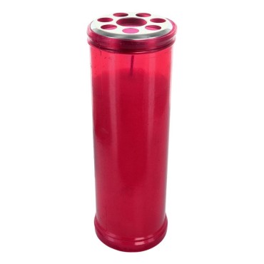 Bougie rouge d'extérieur, H.190mm Ø 64 - durée environ 4 jours et 8heures