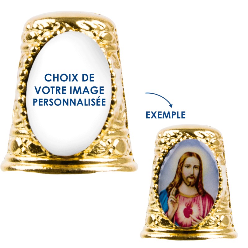 Dé couleur dorée avec résine personnalisée