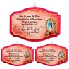 Plaque de porte en bois avec bénediction de la maison H. 10,5 x 15,5 cm avec résine, plusieurs saints.