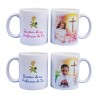 Mug blanc en ceramique texte: Souvenir de ma profession de foi H.9.5 Ø 8 cm.