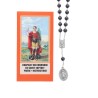 Chapelet de dévotion de saint Expédit grains en plastique avec notice explicative, livre en sachet individuel.