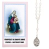 Chapelet de devotion de sainte Anne avec notice explicative, livre en sachet individuel.