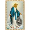 Carte médaille en métal avec prière, plastifiée – 8,5 x 5,4 cm. plusieurs saints.