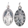 Medaille alliage metal/aluminium couleur argentee de la Vierge Miraculeuse inscription en Francais, plusieurs tailles.