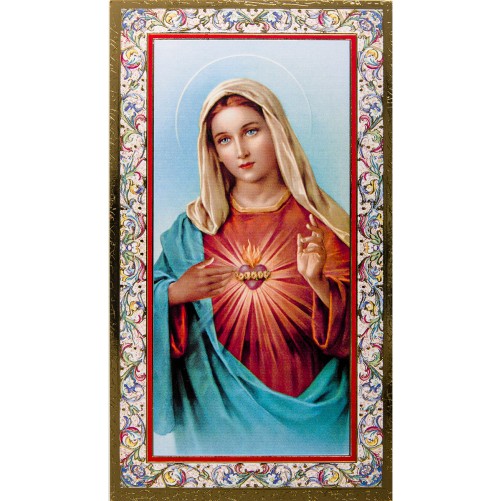 Image de prière avec bordures dorées – Format 6 x 10,5 cm - plusieurs saints.