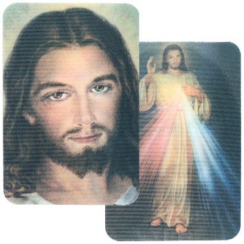 Carte bidimension relief plastifiee H.8.5 x 5 cm, plusieurs saints.