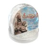 Boule a neige paillette de couleur argentee Ø 9 cm livre en boite individuelle. Personnalisable avec 2 photos.