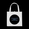 Sac shopping blanc en mati-egrave-re non tiss-eacute- sublimation rectangle personnalisable H-34 x 40 cm- 2 personnalisations-