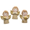 Ange magnetique en resine de couleur doree et beige, H 5.5 cm. LOT DE 3 ASSORTIS
