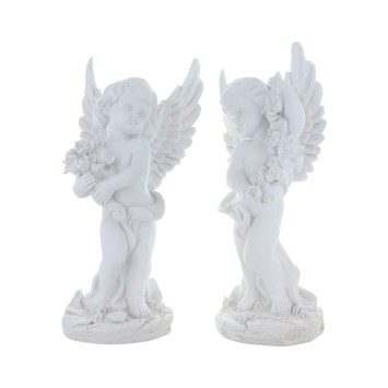Anges en resine - H. 27.5 cm. LOT DE 2 ASSORTIS