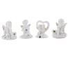 Panier de 72 anges en resine avec strass - H. 2.5 cm ( 12  lots de 6 anges assortis)