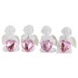 Boite de 12 anges avec coeur de couleur rose H.6 cm (3 lots de 4 anges assortis) ARRIVAGE AVRIL 2025