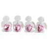 Boite de 12 anges avec coeur de couleur rose H.6 cm (3 lots de 4 anges assortis) ARRIVAGE AVRIL 2025