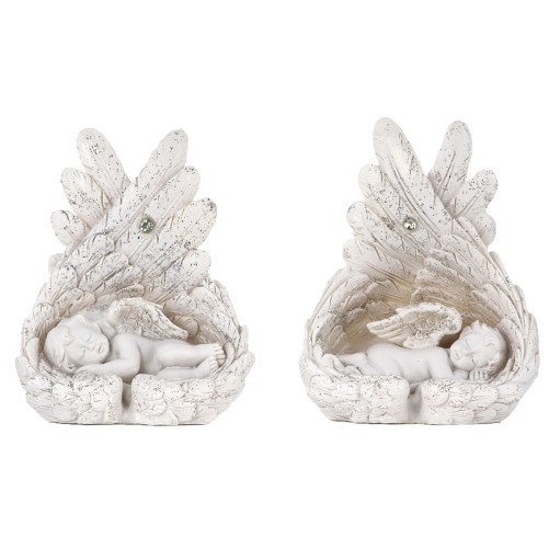 Boite de 12 anges dans ailes H. 8.50 cm (6 lots de 2 anges assortis)