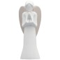 Ange en prière moderne résine blanche. H 12 cm. Livrée en boite.