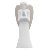 Ange en prière moderne résine blanche. H 12 cm. Livrée en boite.