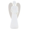 Ange blanc en résine avec décor cœur, livre en boite individuelle. Existe en 2 tailles.