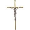 Crucifix avec Christ en métal couleur dorée H. 19 cm