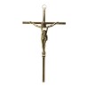 Crucifix avec Christ en métal couleur dorée H. 19 cm