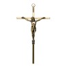 Crucifix avec Christ en métal bronze – Hauteur 19 cm