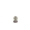 Boite de 12 boules a neige en verre avec ange et decor roses - H. 6 cm. (3 lots de 4 boules assorties)