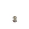 Boite de 12 boules a neige en verre avec ange et decor roses - H. 6 cm. (3 lots de 4 boules assorties)
