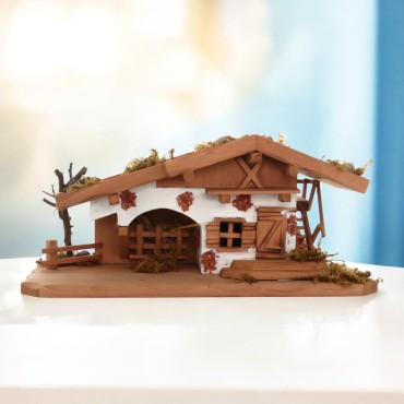 Lot de 2 cabanes en bois - H. 13 cm.